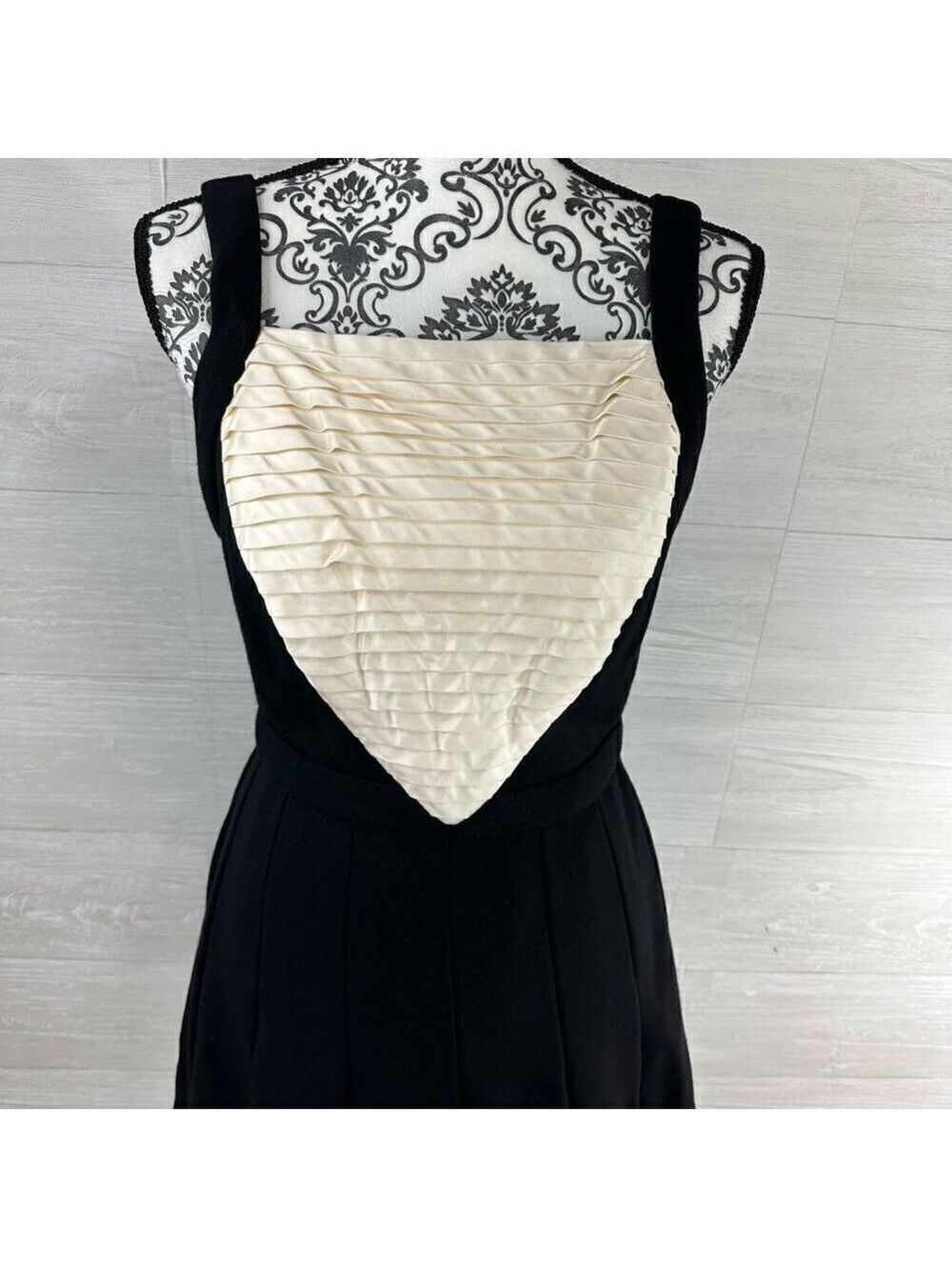 Chanel Pleated Fit & Flare Wool Knee Length Dress - Picture 3 of 14